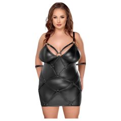 Cottelli Plus Size - haljina s lisicama - crna