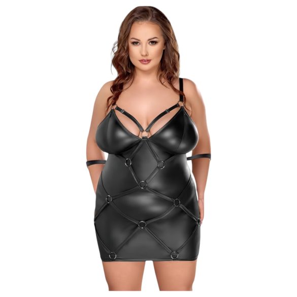 Cottelli Plus Size - haljina s lisicama - crna
