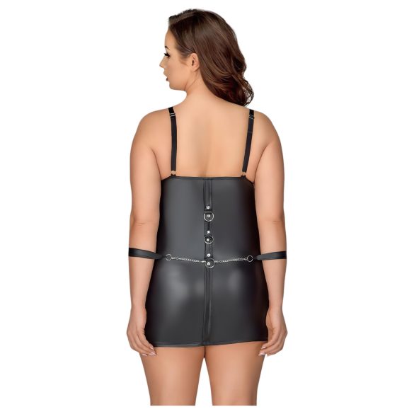 Cottelli Plus Size - haljina s lisicama - crna