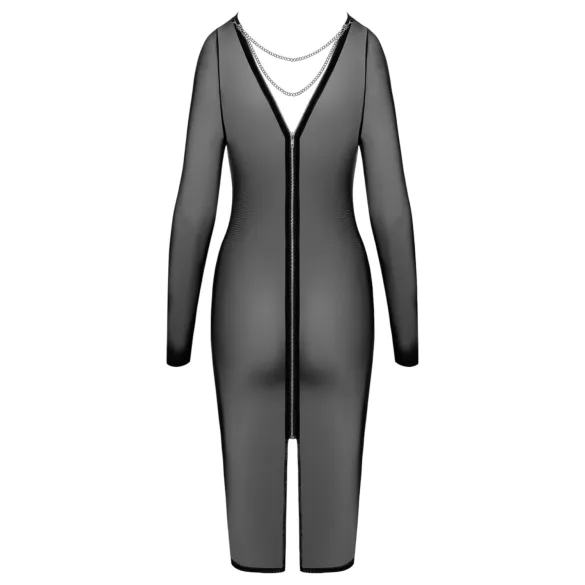 Cottelli Party - prozirna haljina s patentnim zatvaračem - crna