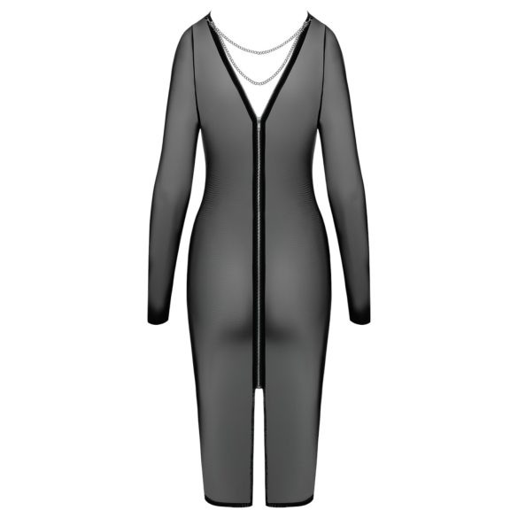 Cottelli Party - prozirna haljina s patentnim zatvaračem - crna - L