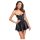 Noir Libido - crna mat mini haljina - L