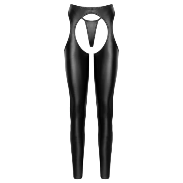 Cottelli - otvorene chaps hlače i tanga set (crna) - M