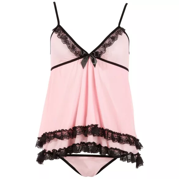 Cottelli - Babydoll s volanima - prozirno rublje - XXL