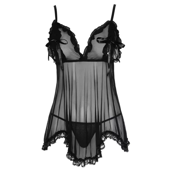 Cottelli - Babydoll s volanima - crna - L