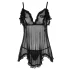 Cottelli - Babydoll s volanima - crna - L