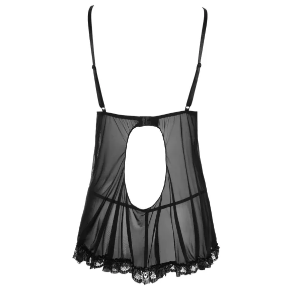 Cottelli - Babydoll s volanima - crna - L