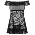 Obsessive - babydoll s volanima i tanga - crna - L/XL
