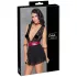 Cottelli Bondage - čipkasta babydoll haljina s ovratnikom (crna) - L