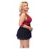 Cottelli Bondage Plus Size - crvena babydoll haljina - 3XL