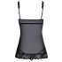 Poljupci - otvoreni babydoll (crni) - L/XL