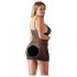 Cottelli Plus Size - crna čipkasta prozirna spavaćica - 4XL