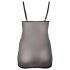 Cottelli Plus Size - crna čipkasta prozirna spavaćica - 4XL