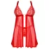 Obsessive Elianes - čipkasti babydoll set (crveni)