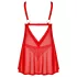 Obsessive Elianes - čipkasti babydoll set (crveni)