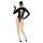 Crni Velvet - Batwoman crni body dugih rukava - L