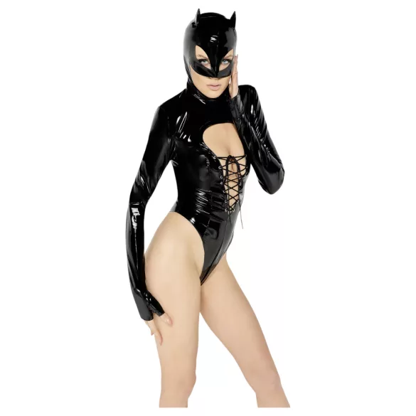Black Velvets - body s dugim rukavima Batwoman - crni - XL