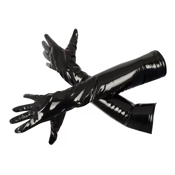 Black Level - sjajne lak rukavice - crne - XL