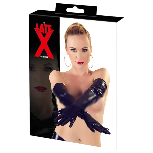 LATEX - duge unisex rukavice - crne