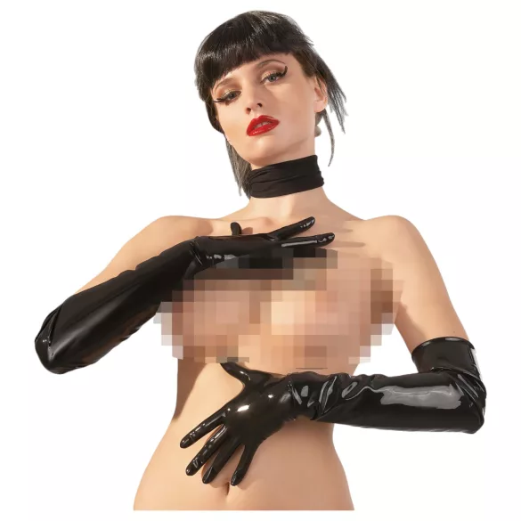 LATEX - duge unisex rukavice - crne