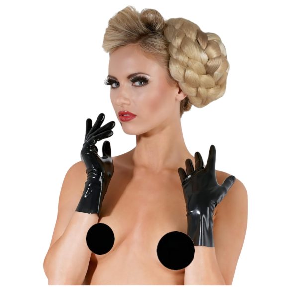 LATEX - kratke, unisex rukavice (crne) - M