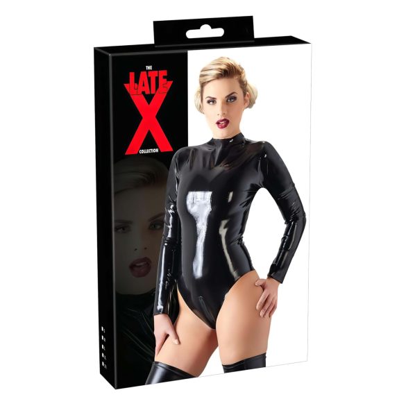 LATEX - dugorukavni ženski body (crna) - L