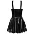 LATEX - mini haljina s naboranom suknjom (crna) - M