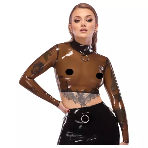 LATEX - prozirni lateks top - crna boja
