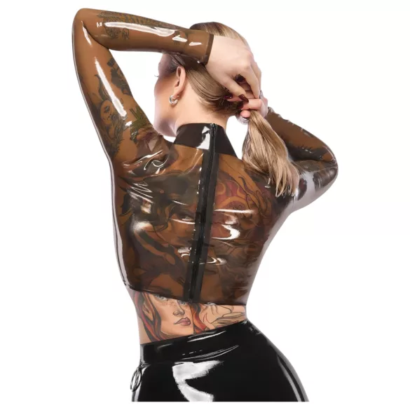 LATEX - prozirni lateks top - crna boja
