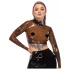 LATEX - prozirni lateks top - crna boja - M
