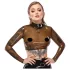 LATEX - prozirni lateks top - crna boja - M