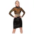 LATEX - prozirni lateks top - crna boja - L