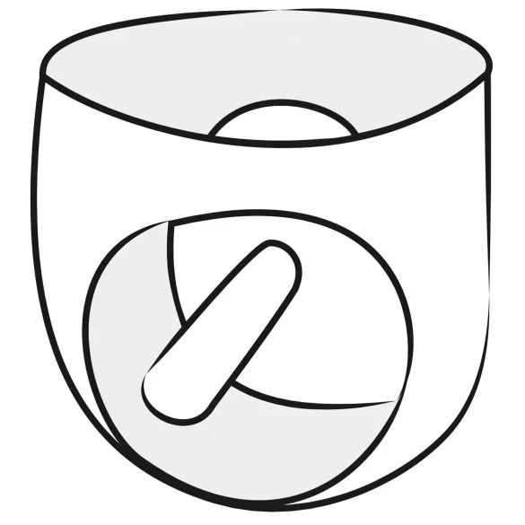 LATEX - muške gaćice s analnim dildom i unutarnjim penisom - crne