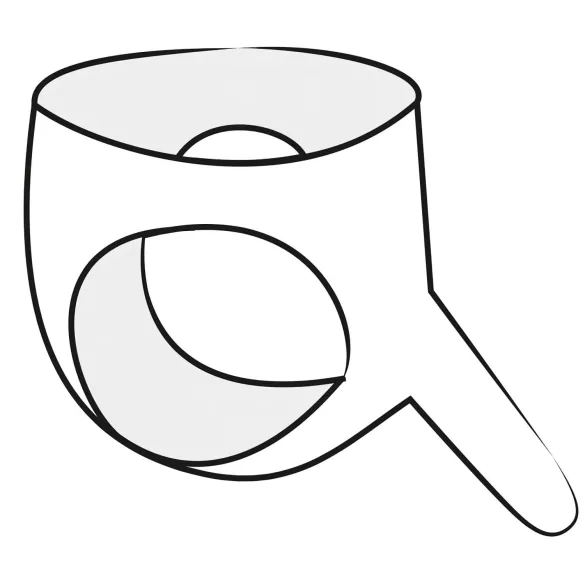 LATEX - gaćice s vanjskim dildom - crne - S-L