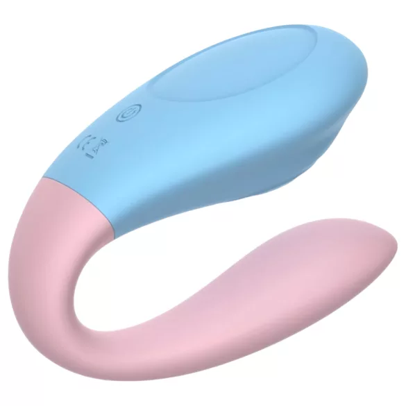 Mrow 03 - vibrator za parove - punjivi vodootporni - plava/roza