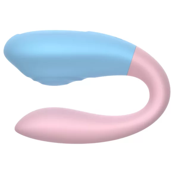 Mrow 03 - vibrator za parove - punjivi vodootporni - plava/roza