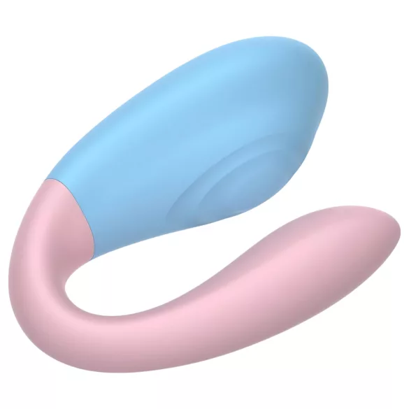 Mrow 03 - vibrator za parove - punjivi vodootporni - plava/roza