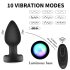 Mrow - svjetleći, radio-vođeni analni vibrator (crni)