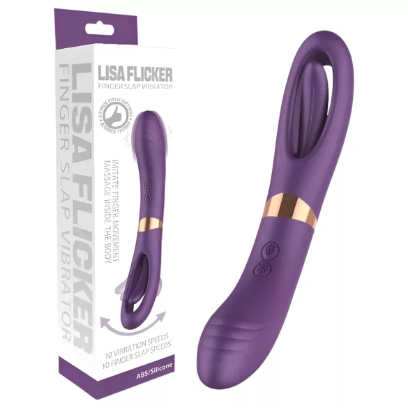Funny Me Dual - vibrator s jezikom 2u1 na punjenje - ljubičasti