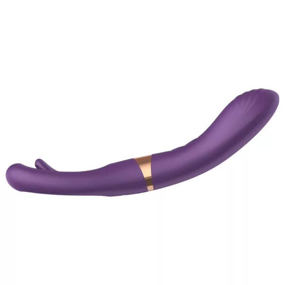 Funny Me Dual - vibrator s jezikom 2u1 na punjenje - ljubičasti