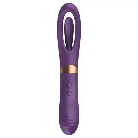 Funny Me Dual - vibrator s jezikom 2u1 na punjenje - ljubičasti