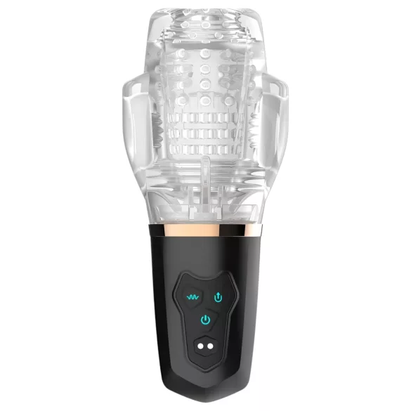 Funny Me Rocket Cup - masturbator s usisavanjem i vibracijom - proziran/crni