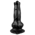 Animalorny - dildo pasji oblik - 12 cm - crna