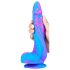 Inkipus - dildo s testisima - silikon - 18 cm - plavo-ružičasta