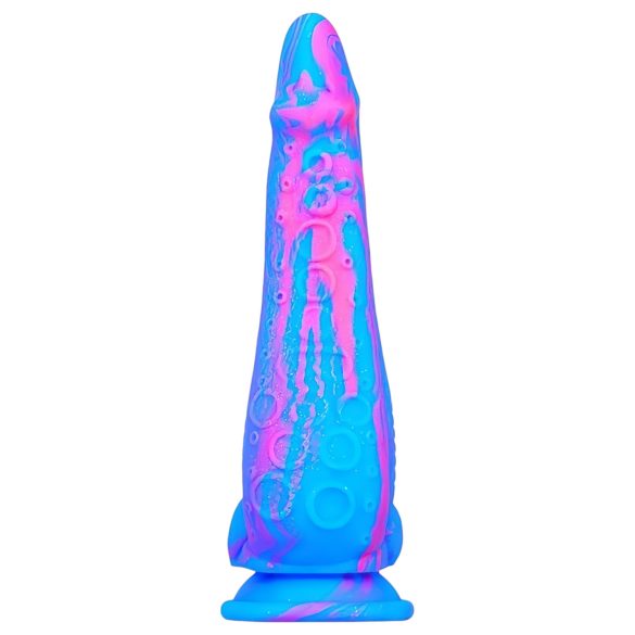 Inkipus - dildo s testisima - silikon - 18 cm - plavo-ružičasta
