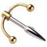 Urethralplay - metalni dilatator s sidrom - 4,5cm (srebrni)