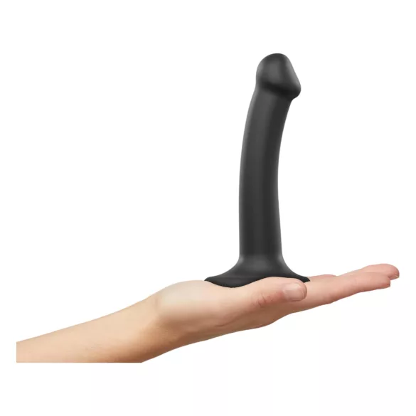 Strap-on-me Dual S - dvostruki dildo - crna - dupla tekstura