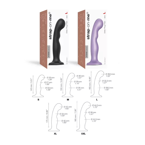Strap-on-me - dildo sa zavijenim oblikom i vakuumskom bazom - crni