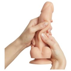 Strap-on-me S - dvostruki dildo s vakuumom (prirodni)