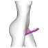 Strap-on-me M - strap on vibrator s valovima zraka - silikon rozi